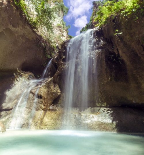 beautiful cascade environment waterfall